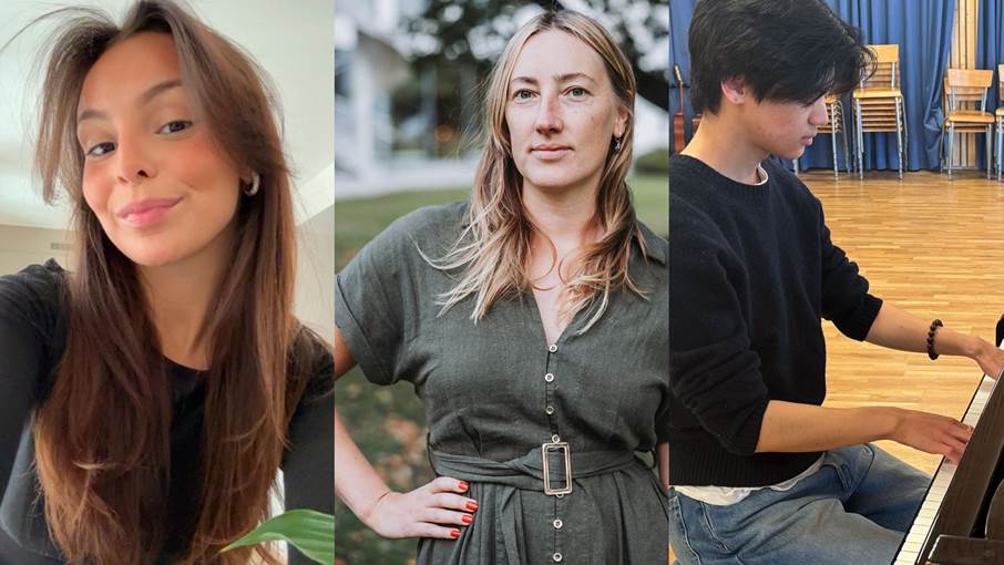 Årets kulturstipendiater i Haninge är Alva Hohand, Ellinor Ljungkvist och Anton Li. Alva Hohand, Ellinor Ljungkvist och Anton Li.